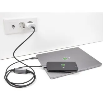Delock USB-C™ Y-kabel 1 x muški na 2 x muški PD 3.0, 100 W pametno napajanje, 1,2 m