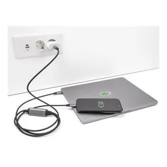 Delock USB-C™ Y-kabel 1 x muški na 2 x muški PD 3.0, 100 W pametno napajanje, 1,2 m