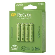 GP AAA ReCyko 950 mAh, punjivi (HR03), 4 kom