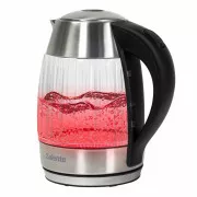 Salente StripeGlass, kuhalo za vodu 1,8 l, nehrđajući čelik/staklo, crveno pozadinsko osvjetljenje