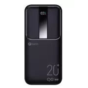 C-TECH Powerbank 20000mAh, Li-Pol, 22,5W, USB-C/USB-A/micro USB/PD/Brzo punjenje/zaslon