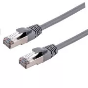 C-TECH Kabel patchcord Cat6a, S/FTP, sivi, 1m