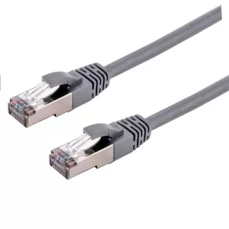 C-TECH Kabel patchcord Cat6a, S/FTP, sivi, 5m