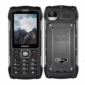 EVOLVEO StrongPhone H1, 2.8" vodootporni izdržljivi/2xSIM/2px/micro SDHC/5000mAh/crno-srebrni
