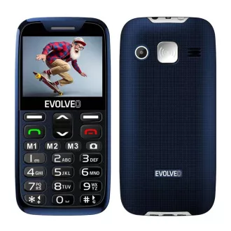 EVOLVEO EasyPhone XR, telefon za starije osobe s postoljem za punjenje, 2.3" 320 x 240/1xSIM/0.3Mpx/microSDHC/1000 mAh/plavi