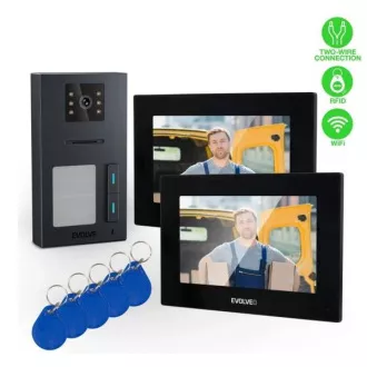 EVOLVEO DoorPhone AP2-2 žični videofon za dva stana sa aplikacijom, crni EVOLVEO DoorPhone AP2-2 žični videofon za dva stana sa aplikacijom, crni