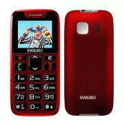 EVOLVEO EasyPhone, mobitel za starije osobe sa postoljem za punjenje, crveni