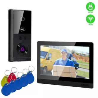 EVOLVEO DoorPhone AHD10, Kućni WiFi video portafon s kontrolom vrata i RFID-om, crni 10" monitor, 32 GB