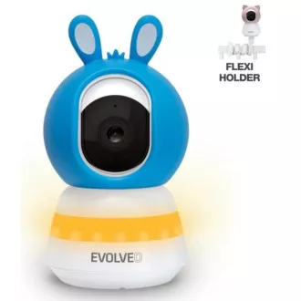 EVOLVEO Baby Monitor LUX - Pametni 360° video monitor za bebe s noćnim vidom, detekcijom plača i pokreta, plavi