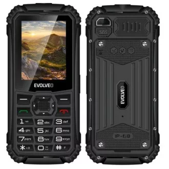 EVOLVEO StrongPhone Q1, vodootporni i izdržljivi Dual SIM telefon, crni