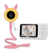 EVOLVEO Baby Monitor N35 - baby monitor s kamerom, VOX-om, termometrom, noćnim vidom, RGB svjetlom, roze