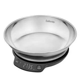 Salente Rimare, kuhinjska vaga, 5 kg, zdjela od nehrđajućeg čelika, crna/nehrđajući čelik Salente Rimare, kuhinjska vaga, 5 kg, zdjela od nehrđajućeg čelika, crna/nehrđajući čelik