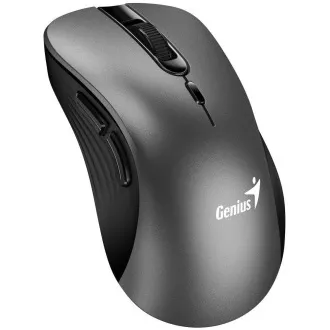Miš Genius Ergo 8100S, bežični, ergonomski, optički, 1600DPI, 6 tipki, USB, metalik siva