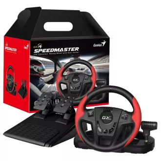 Genius GX Gaming SpeedMaster, volan, pedale, mjenjač, za PC, PS3, PS4, USB, vibracija, crno-crveno