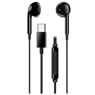 Genius HS-M365 crna, slušalice, žičane, in-ear, mikrofon, kontrola glasnoće, USB-C, crna