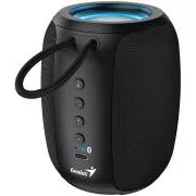 Genius SP-915BT zvučnik, bežični, Bluetooth, 5W, LED pozadinsko osvjetljenje, USB-C, trajanje baterije do 6 sati, mikrofon, podrška za Copilota, crni