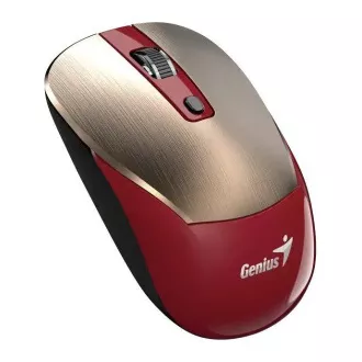 Genius NX-7125 miš, bežični, optički, 1200DPI, 4 tipke, Copilot, 2.4GHz, USB-A, 1× AA baterija, crveno-zlatni