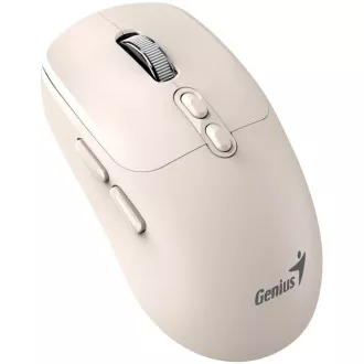 Genius NX-8080S BT miš, bežični, optički, 1600DPI, 7 tipki, tihi, Copilot, 2.4GHz, Bluetooth 5.3, bež