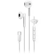 Genius HS-M366 slušalice, žične, u uhu, mikrofon, kontrola glasnoće, kopča koja se okreće za 360°, USB-C, bijele