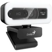 Genius FaceCam Light web kamera, Full HD 1080p, LED osvjetljenje, ugrađeni mikrofon, poklopac za privatnost, USB/C, crna
