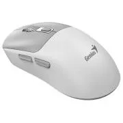 Genius NX-8260S BT, miš, bežični, optički, 2400DPI, 6 tipki, tihi, punjiv, Copilot, Bluetooth + 2.4GHz, bijelo-sivi