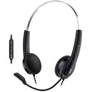 Genius HS-220U AI, Slušalice, žičane, s mikrofonom, kontrola glasnoće, Copilot, USB, kabel od 2,4 m, crne