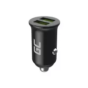 Green Cell auto punjač 36W GC PowerRide Nano36 s brzim punjenjem 2x USB-A Ultra Charge