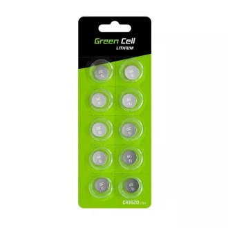 Green Cell blister 10x litijeva baterija CR1620 3V 70mAh gumbasta