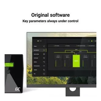 Green Cell UPS za RTII rack 3000VA 2700W s LCD zaslonom
