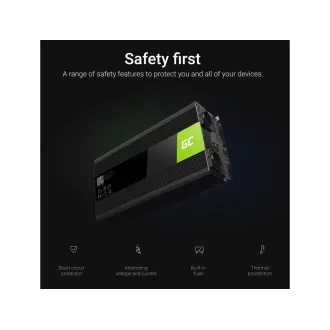 Green Cell pretvarač napona 12V na 230V 1500W/3000W čisti sinusni val Green Cell pretvarač napona 12V na 230V 1500W/3000W čisti sinusni val