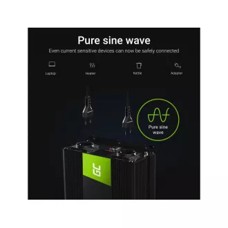 Green Cell pretvarač napona 12V na 230V 1500W/3000W čisti sinusni val Green Cell pretvarač napona 12V na 230V 1500W/3000W čisti sinusni val