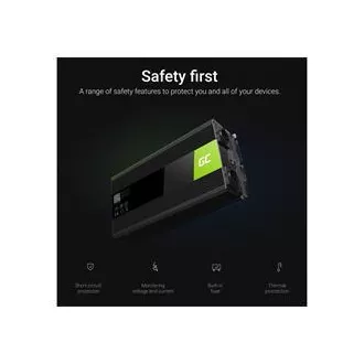 Green Cell pretvarač napona 12V na 230V 1500W/3000W čisti sinusni val Green Cell pretvarač napona 12V na 230V 1500W/3000W čisti sinusni val