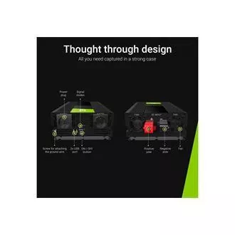 Green Cell pretvarač napona 12V na 230V 1500W/3000W čisti sinusni val Green Cell pretvarač napona 12V na 230V 1500W/3000W čisti sinusni val