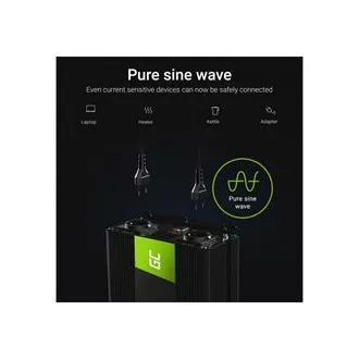 Green Cell pretvarač napona 12V na 230V 1500W/3000W čisti sinusni val Green Cell pretvarač napona 12V na 230V 1500W/3000W čisti sinusni val