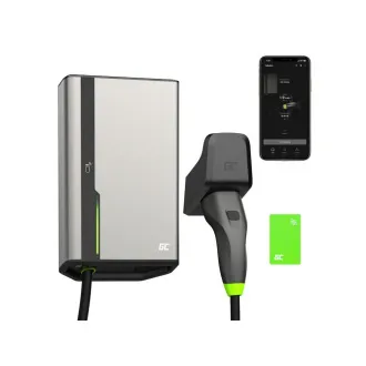 Green Cell HabuDen Wallbox 22kW 32A 5m NFC kabel tip 2 pametna stanica za punjenje električnih vozila s GC aplikacijom Bluetooth WiFi