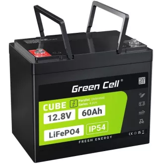 Green Cell baterija CUBE LiFePO4 60Ah 12.8V 768Wh litij-željezo-fosfat za elektromotore, kamp-kućice, dizala Green Cell baterija CUBE LiFePO4 60Ah 12.8V 768Wh litij-željezo-fosfat za elektromotore, kamp-kućice, dizala