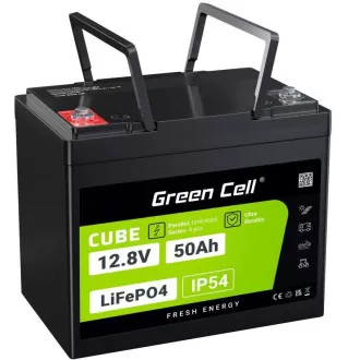 Green Cell CUBE LiFePO4 50Ah 12.8V 640Wh litijeva željezna fosfatna baterija za kampere, golf kolica, vjetroelektrane Green Cell CUBE LiFePO4 50Ah 12.8V 640Wh litijeva željezna fosfatna baterija za kampere, golf kolica, vjetroelektrane