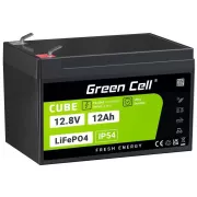 Green Cell CUBE LiFePO4 baterija za slobodno vrijeme 12Ah 12.8V 153.6Wh solarna baterija za invalidska kolica, igračke, skutere, kosilice