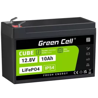 Green Cell CUBE LiFePO4 baterija 10Ah 12.8V 128Wh litij željezov fosfat za napajanje i rasvjetu u nuždi, centralne jedinice Green Cell CUBE LiFePO4 baterija 10Ah 12.8V 128Wh litij željezov fosfat za napajanje i rasvjetu u nuždi, centralne jedinice