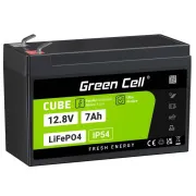 Green Cell CUBE LiFePO4 baterija 7Ah 12.8V 89.6Wh litij-željezo-fosfatna za UPS neprekidne izvore napajanja, nadzor