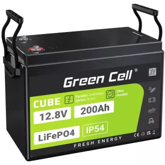 Green Cell CUBE LiFePO4 baterija 200Ah 12.8V 2560Wh solarna baterija za karavane, solarne panele, off-grid sustave, kamione s hranom Green Cell CUBE LiFePO4 baterija 200Ah 12.8V 2560Wh solarna baterija za karavane, solarne panele, off-grid sustave, kamione s hranom