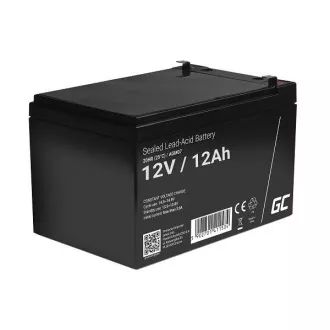 Green Cell AGM VRLA 12V 12Ah baterija bez održavanja za alarmni sustav, blagajnu, igračke Green Cell AGM VRLA 12V 12Ah baterija bez održavanja za alarmni sustav, blagajnu, igračke