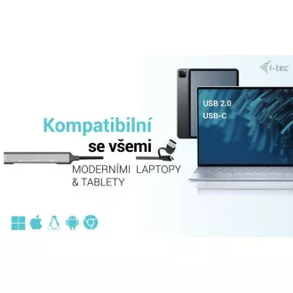 I-Tec USB-A/USB-C metalni HUB 1x USB-C 3.1 + 3x USB 2.0
