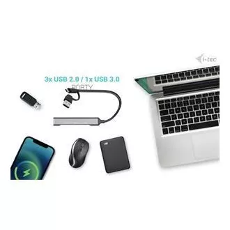 I-Tec USB-A/USB-C metalni HUB 1x USB-C 3.1 + 3x USB 2.0