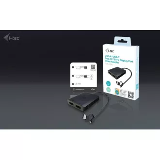 I-Tec USB-A/USB-C dvostruki 4K DP video adapter