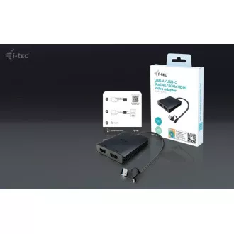I-Tec USB-A/USB-C dvostruki 4K HDMI video adapter