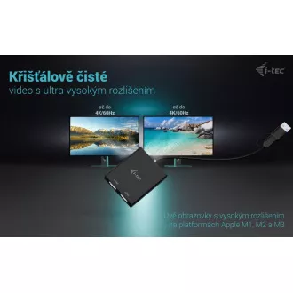 I-Tec USB-A/USB-C dvostruki 4K HDMI video adapter