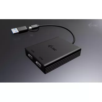 I-Tec USB-A/USB-C dvostruki 4K HDMI video adapter