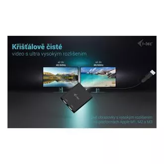 I-Tec USB-A/USB-C dvostruki 4K HDMI video adapter