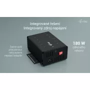 I-tec USB-C/USB-A metalno punjenje + podatkovni HUB, 15 W po priključku, 10x USB-C, 180 W